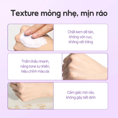 Kem chống nắng nâng tone d'Alba Waterfull Tone-Up Purple Correcting