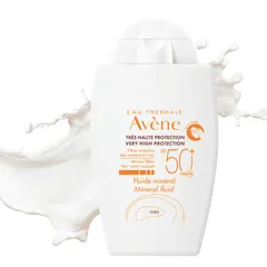 Kem Chống Nắng Vật Lý Avène Mineral Fluid SPF50+ Cho Da Nhạy Cảm - Không Hương Liệu, Thẩm Thấu Nhanh, Ngăn Ngừa Đốm Nâu