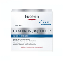 Kem Dưỡng Ban Đêm Eucerin Hyaluron 3X+ Filler 50ml - Chăm Sóc Da Chống Lão Hóa, Cấp Ẩm, Ngăn Ngừa Nếp Nhăn