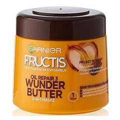 Kem ủ tóc Garnier Fructis bơ hạt mỡ hỗ trợ phục hồi tóc hư tổn,300 ml Đức