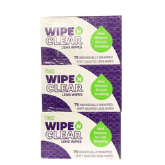 Khăn Lau Mắt Kính Flents Wipe 'n Clear 75 Miếng x3 - Khăn Lau Sạch Kính Giúp Kính Sáng Bóng Hiệu Quả, Tiện Dụng Cho Người Dùng