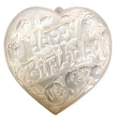 Khuôn rau câu sinh nhật Happy Birthday hoa hồng – Loại 20 cm - 1091