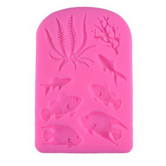Khuôn silicon làm bánh, rau câu cá biển, san hô, rong biển - 1098