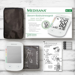 Máy Đo Huyết Áp Điện Tử Medisana BU 535 51178 Voice - Thông Minh, Nhớ Kết Quả, Đọc Kết Quả Bằng Giọng Nói, Đo Huyết Áp Bắp Tay