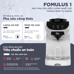 Máy Pha Sữa Thông Minh Fatzbaby Formulus 1 FB8502AH - Điều Chỉnh Nhiệt Độ Từ 37°C-70°C, Tiện Lợi Cho Tất Cả Các Loại Sữa Bột
