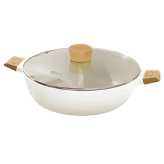 Nồi lẩu 2 ngăn Seka SK6090 28cm - Chất liệu nhôm ceramic chống dính, dung tích 4 lít, thích hợp cho mọi loại bếp