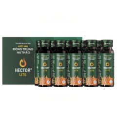 Nước Nấm Đông Trùng Hạ Thảo Hector Lite 50ml - Hộp 10 Chai Hỗ Trợ Tăng Cường Sức Khỏe, Ổn Định Đường Huyết, Sản Phẩm Thiên Nhiên