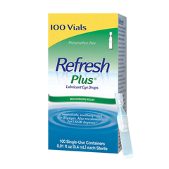 Nước Nhỏ Mắt Refresh Plus Lubricant Eye Drops - Giảm Khô Mắt, Dưỡng Ẩm, Hỗ Trợ Bảo Vệ Mắt, 100 Tuýp, Mỹ