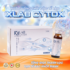 Nước Uống Hỗ Trợ Thải Độc Cơ Thể Xlab Cytox - Tăng Cường Miễn Dịch, Chức Năng Gan Thận, Dưỡng Da Tươi Trẻ, Hộp 10 Lọ 50ml