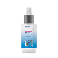 Serum Ban Đêm Icon Skin Night Miracle Multi Acid - Giải Pháp Cho Da Dầu Mụn, Cung Cấp Độ Ẩm Và Ngăn Ngừa Mụn Trứng Cá 30ml