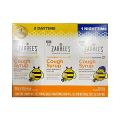 Set 3 Chai Siro Ho Cho Bé Zarbee's - Children's Cough Syrup Hỗ Trợ Làm Dịu Cổ Họng, Giảm Ho, An Toàn Từ Thiên Nhiên, Dễ Uống