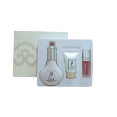 Bộ Mỹ Phẩm The History of Whoo: Kem Nền Chống Nắng SPF45, Sữa Rửa Mặt Dưỡng Trắng, Son Kem Lỳ Hồng Nude 18