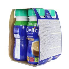 Sữa Dinh Dưỡng Delical Boisson HP HC Edulcorée Không Đường - Lốc 4 Chai 200ml, Hỗ Trợ Bổ Sung Dinh Dưỡng, Không Gluten, Không Lactose