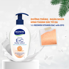 Sữa Dưỡng Thể Trắng Da Nhạy Cảm Redwin Vitamin E&C 400ml - Dưỡng Ẩm, Làm Dịu Da, Hỗ Trợ Tái Tạo, Phù Hợp Với Mọi Loại Da