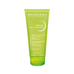 Sữa Rửa Mặt Bioderma Sebium Gel Moussant Actif 200ml - Chăm Sóc Da Dầu, Mụn với 1.8% BHA và 1% AHA Giúp Sạch Sau, Kiểm Soát Dầu Thừa