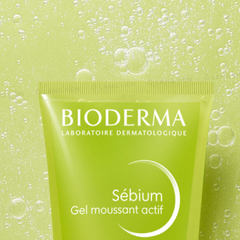Sữa Rửa Mặt Bioderma Sebium Gel Moussant Actif 200ml - Chăm Sóc Da Dầu, Mụn với 1.8% BHA và 1% AHA Giúp Sạch Sau, Kiểm Soát Dầu Thừa