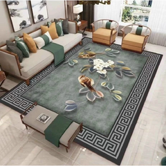 Thảm Bali Trải Sàn Chống Trượt 2x3m - Thảm Trang Trí Phòng Khách, Họa Tiết Sang Trọng, Ấm Áp, Dễ Vệ Sinh