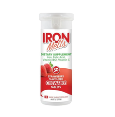 Viên ngậm bổ sung sắt Iron Melts Chewable 50 viên của Thụy Sĩ