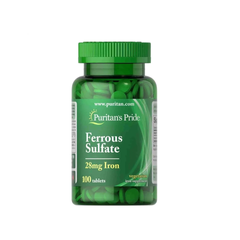 Viên Uống Bổ Sung Sắt Ferrous Gluconate 28mg - Hỗ Trợ Tăng Cường Hồng Cầu, 100 Viên Mỹ