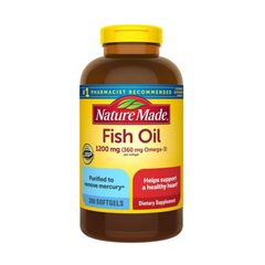 Viên Uống Dầu Cá Omega 3 Nature Made Fish Oil 1200mg 300 Viên - Hỗ Trợ Sức Khỏe Tim Mạch, Tăng Cường Sức Khỏe Tổng Thể