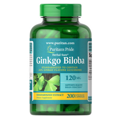 Viên uống hỗ trợ tăng cường trí nhớ Ginkgo Biloba Puritan's Pride 200 viên