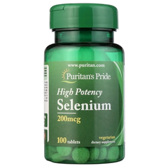 Viên uống Puritan's Pride High Potency Selenium 200mcg - Hỗ trợ miễn dịch, bảo vệ sức khỏe, 100 viên Mỹ