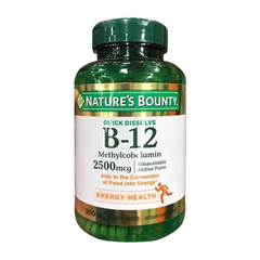 Viên Vitamin B12 Nature's Bounty 2500mcg 300 viên - Hỗ trợ sức khỏe thần kinh và tạo máu hương vị anh đào dễ dàng sử dụng