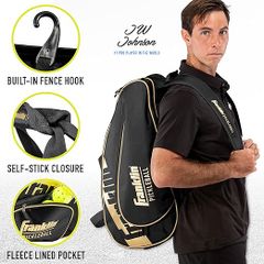 Balo Pickleball Franklin Sports Pro Series Đen/Vàng - Balo Thể Thao 4 Ngăn Đựng Vợt và Phụ Kiện Chất Liệu Cao Cấp