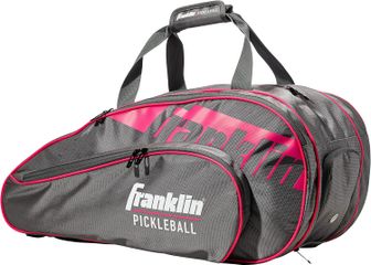 Balo Pickleball Franklin Pro Series Xám Hồng - Dụng Cụ Thể Thao 4 Ngăn Chứa Đồ, Dây Đeo Tháo Rời, Thiết Kế Thời Trang