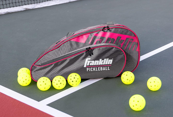 Balo Pickleball Franklin Pro Series Xám Hồng - Dụng Cụ Thể Thao 4 Ngăn Chứa Đồ, Dây Đeo Tháo Rời, Thiết Kế Thời Trang
