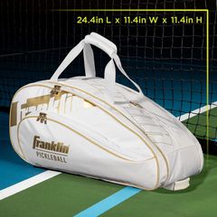 Balo Pickleball Franklin Pro Series - Màu Trắng/Vàng Thời Trang, Ngăn Chứa Rộng, Dành Cho Người Chơi Thể Thao