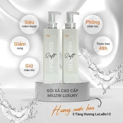 Bộ Gội Xả Phục Hồi Hương Nước Hoa Soft Miuzin 760ml - Dưỡng Tóc Khỏe Mượt, Ngăn Gãy Rụng, Hương Thơm Lâu Dài