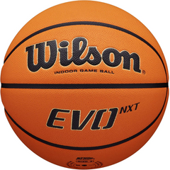 Bóng rổ Wilson NCAA Evo NXT - Bóng thi đấu chính thức NCAA, độ bám tuyệt vời, màu Electric Orange nổi bật, kiểm soát tối ưu