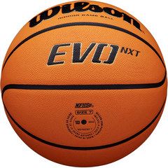 Bóng rổ Wilson NCAA Evo NXT - Bóng thi đấu chính thức NCAA, độ bám tuyệt vời, màu Electric Orange nổi bật, kiểm soát tối ưu