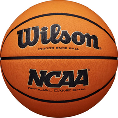Bóng rổ Wilson NCAA Evo NXT - Bóng thi đấu chính thức NCAA, độ bám tuyệt vời, màu Electric Orange nổi bật, kiểm soát tối ưu