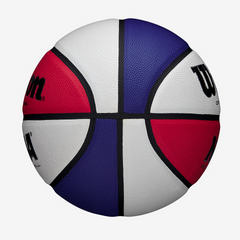 Bóng Rổ Wilson NCAA Evo NXT Replica WZ20033 - Đỏ Trắng Xanh, Size 7, Chơi Trong Nhà & Ngoài Trời, Bóng Da Nhân Tạo Bền Bỉ