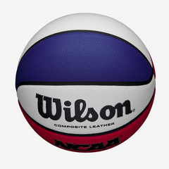 Bóng Rổ Wilson NCAA Evo NXT Replica WZ20033 - Đỏ Trắng Xanh, Size 7, Chơi Trong Nhà & Ngoài Trời, Bóng Da Nhân Tạo Bền Bỉ
