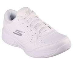 Giày Pickleball Nữ Skechers Viper Court Smash Trắng - Giày Tennis Thể Thao Mềm, Nhẹ, Thoáng Khí, Đệm êm ái, Thoải Mái