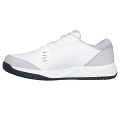 Giày Pickleball Skechers Men's Viper Court Smash Trắng Xám - Giày Tennis Thể Thao Nam Thoáng Khí, êm Ái, Đa Năng