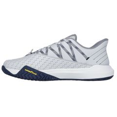 Giày Pickleball Skechers Viper Court Rally Gray Navy - Giày Tennis Nam Thoáng Khí, Đệm Nhẹ, Đế Cao Su Chất Lượng Cao