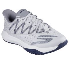 Giày Pickleball Skechers Viper Court Rally Gray Navy - Giày Tennis Nam Thoáng Khí, Đệm Nhẹ, Đế Cao Su Chất Lượng Cao