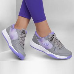 Giày Pickleball Nữ Skechers Viper Court Smash Màu Xám Tím - Giày Tennis Thể Thao Chống Trượt, Thoáng Khí, Kiểu Dáng Năng Động