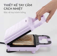 Máy Nướng Bánh Mì Đa Năng Sandwich Seka SK560 Chống Dính - Nấu Nóng 2 Mặt, Không Dầu Mỡ, Thích Hợp Cho Bữa Sáng Ngon Miệng