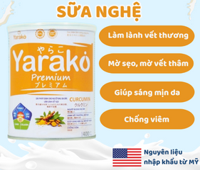 Sữa Nghệ Hỗ Trợ Dạ Dày Yarako Premium Curcumin - Bổ Sung Canxi và Dinh Dưỡng Cho Người Tiêu Hóa Kém 400g/900g