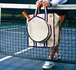 Túi Tote Pickleball Navy Tangerine - Canvas Dày Chắc Chắn, Thiết Kế Nhiều Ngăn, Chống Nước, Dành Cho Người Yêu Thích Thể Thao
