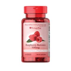 Viên uống giảm cân Puritan's Pride Raspberry Ketones 500mg - Hỗ trợ giảm mỡ, duy trì cân nặng khỏe mạnh - 60 viên bổ sung chính hãng từ Mỹ