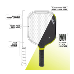 Vợt Pickleball JOOLA Anna Bright Scorpeus 3S 14mm - Vợt Cao Cấp Bền Bỉ, Tăng Cường Sức Mạnh và Tốc Độ Chơi Bóng
