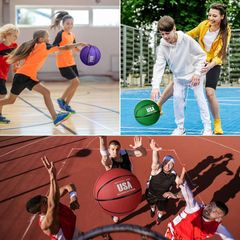 Combo 12 Quả Bóng Rổ Libima Rubber Basketballs Kèm Bơm - Thể Thao Chất Lượng Cao Cho Thanh Thiếu Niên Tập Luyện và Thi Đấu