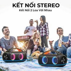 Loa Bluetooth Earfun Uboom Raver 90W - Nghe nhạc mạnh mẽ, kết nối ổn định, cổng mic 6.5mm, chống nước IPX5, âm thanh sống động.