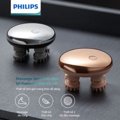 Máy massage da đầu Philips PPM1301 - Thiết bị massage trị liệu với 3 chế độ, cấu trúc độc đáo, dễ mang theo, chống nước IP67.